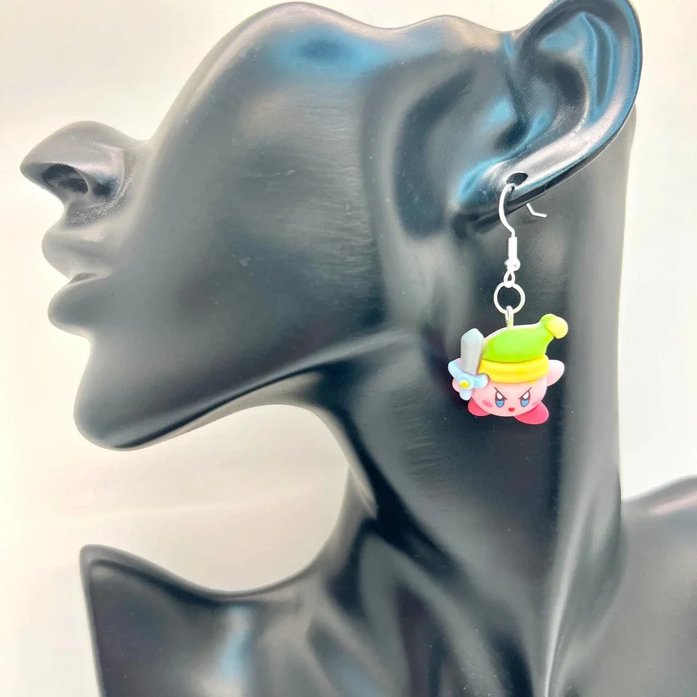 Kirby Earrings - Legend of Zelda Earrings - Gamer Earrings - Nintendo Earrings